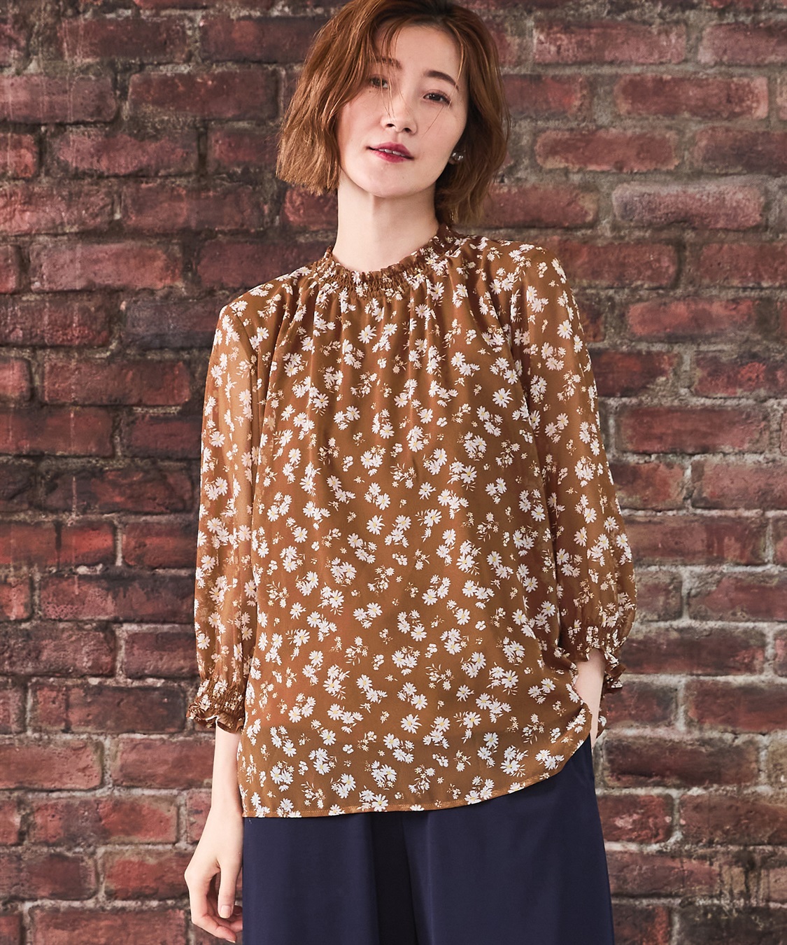 Petit Honfleur プリントブラウス_main