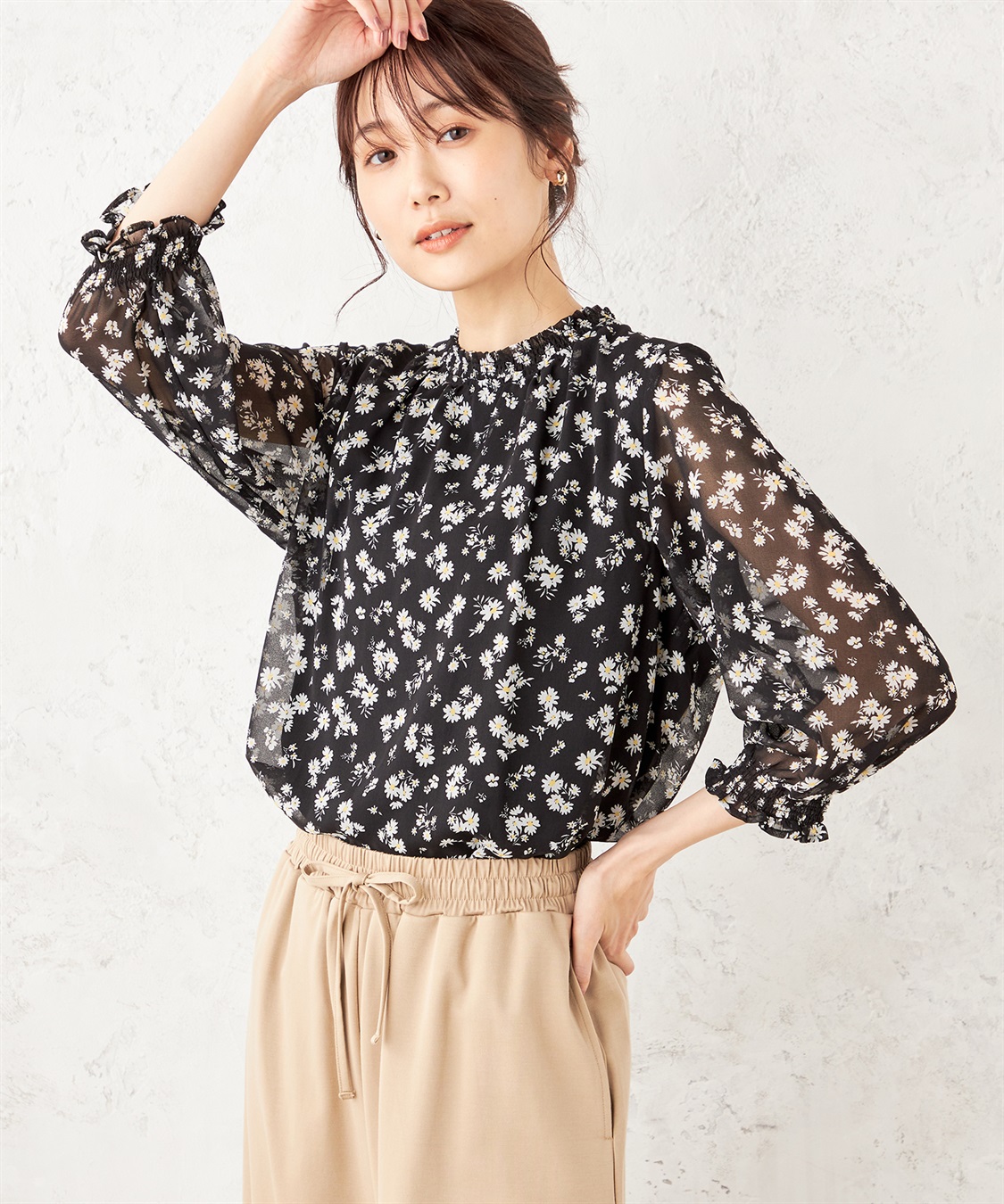 Petit Honfleur プリントブラウス_variation_1