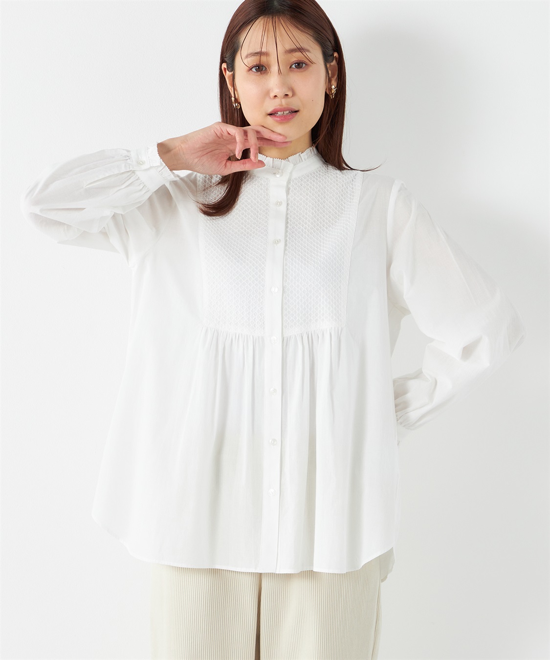 Petit Honfleur ヨーク刺しゅうブラウス_variation_1