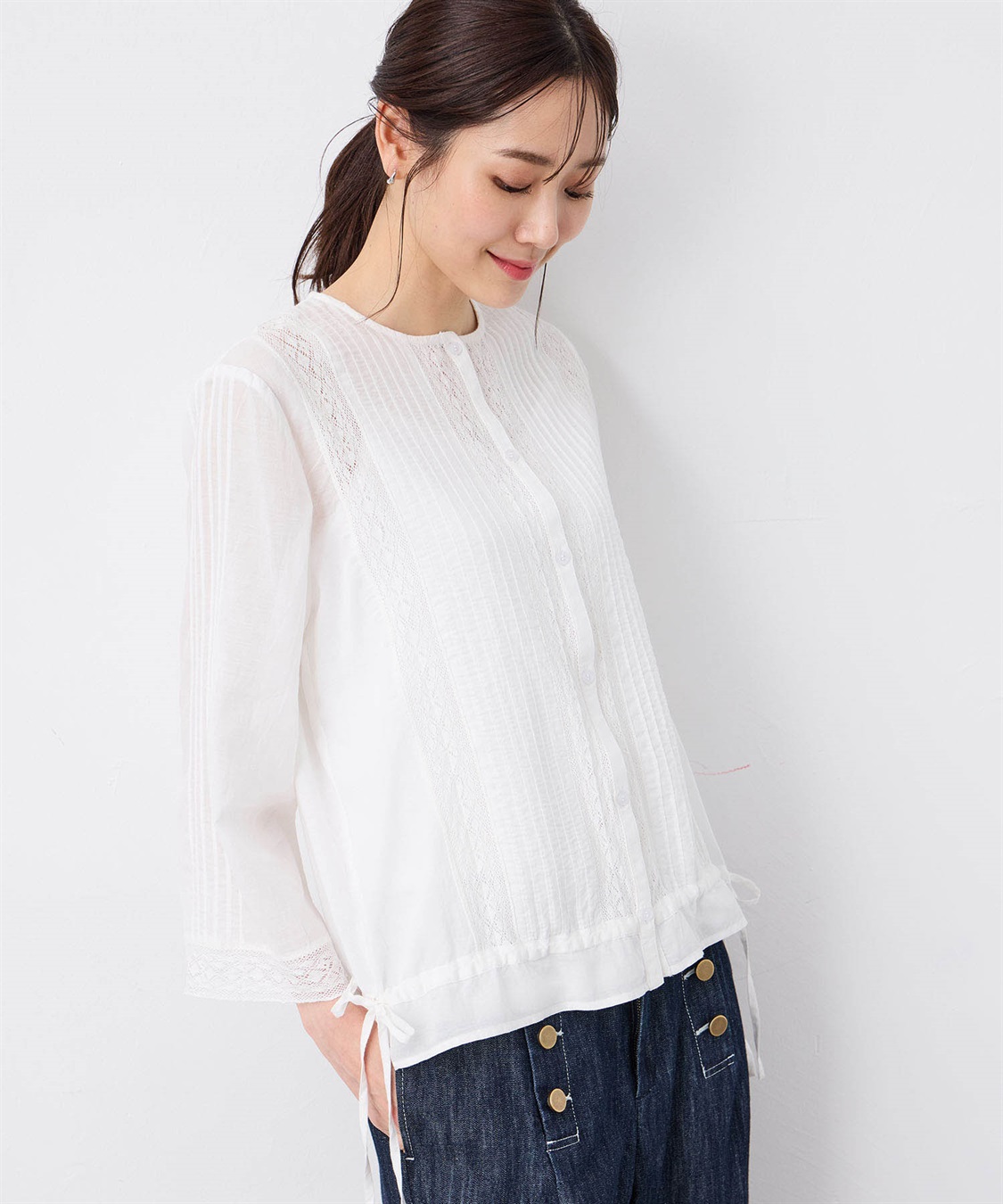 Petit Honfleur レースドロストブラウス_variation_1