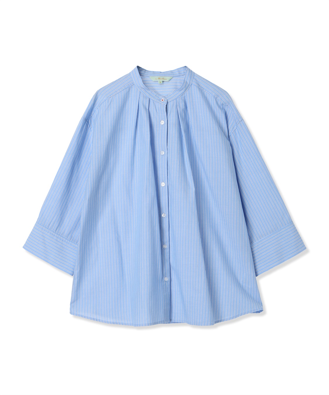 Petit Honfleur ストライプバンドカラーシャツ_variation_1