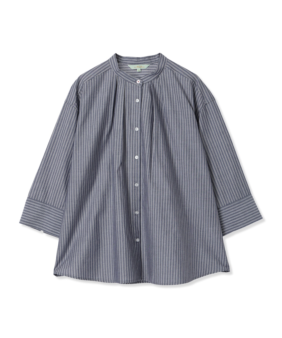 Petit Honfleur ストライプバンドカラーシャツ_variation_2