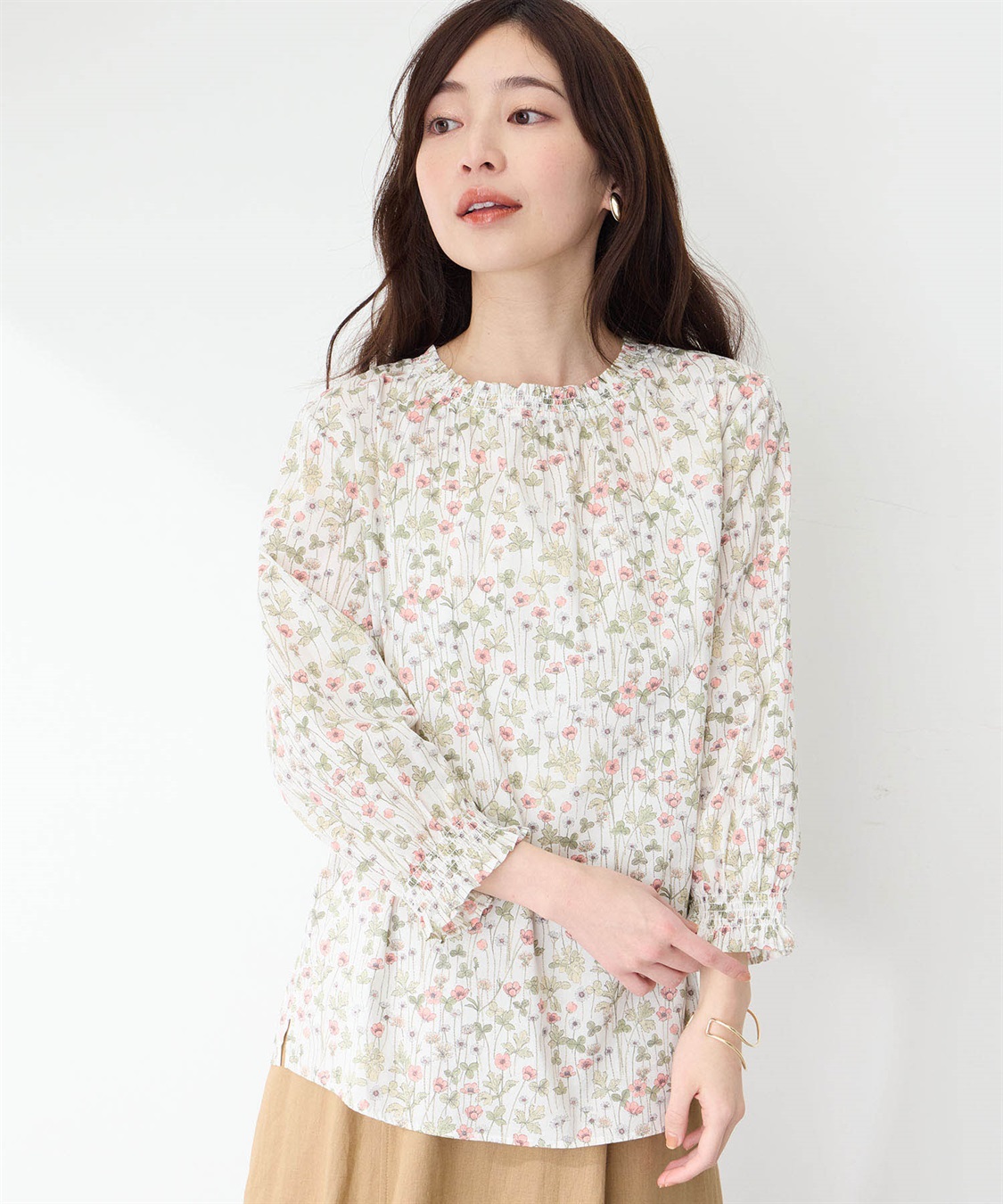Petit Honfleur リバティプリントブラウス_variation_1