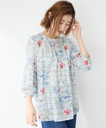Petit Honfleur リバティプリントシャーリングブラウス_variationthumb_1