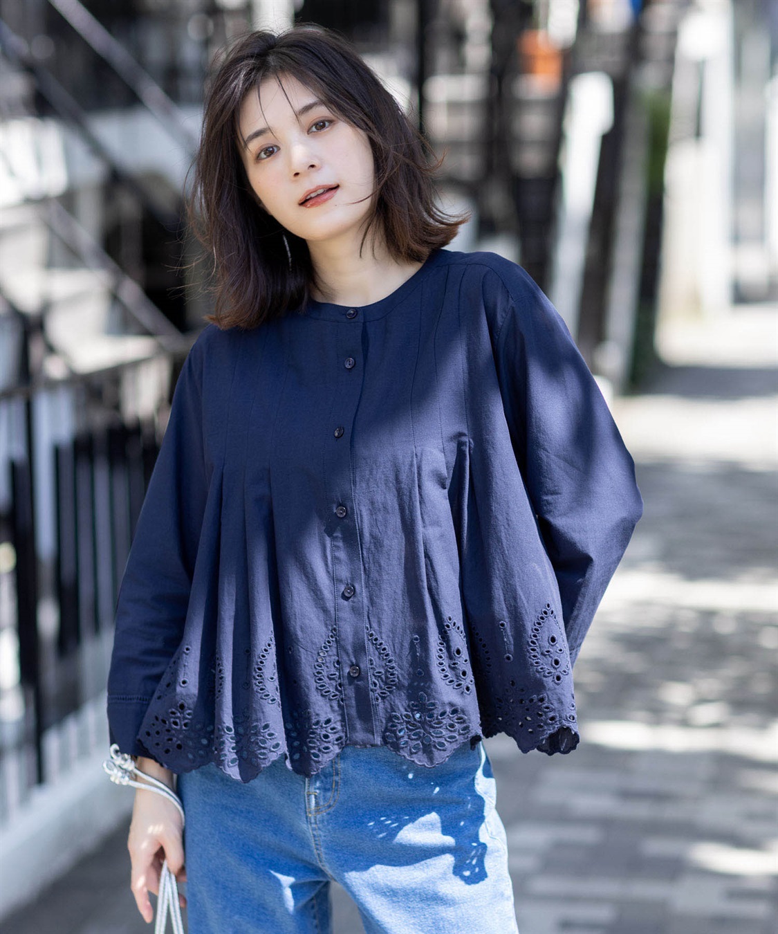 Petit Honfleur スカラップレースブラウス_main