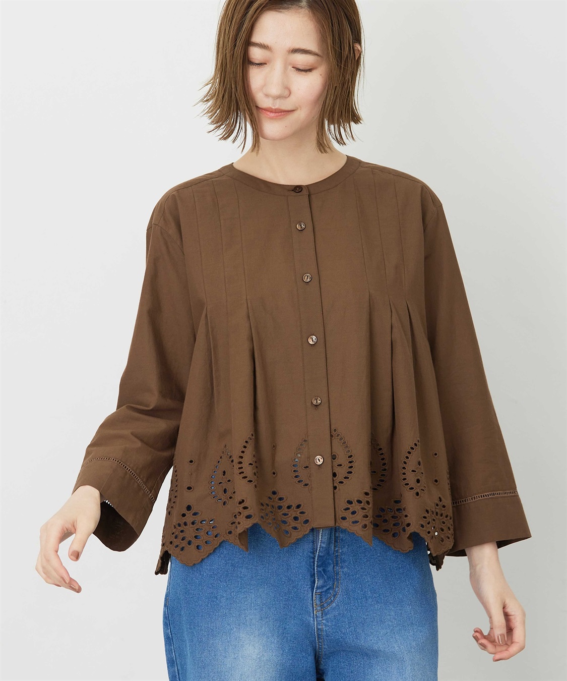 Petit Honfleur スカラップレースブラウス_variation_3