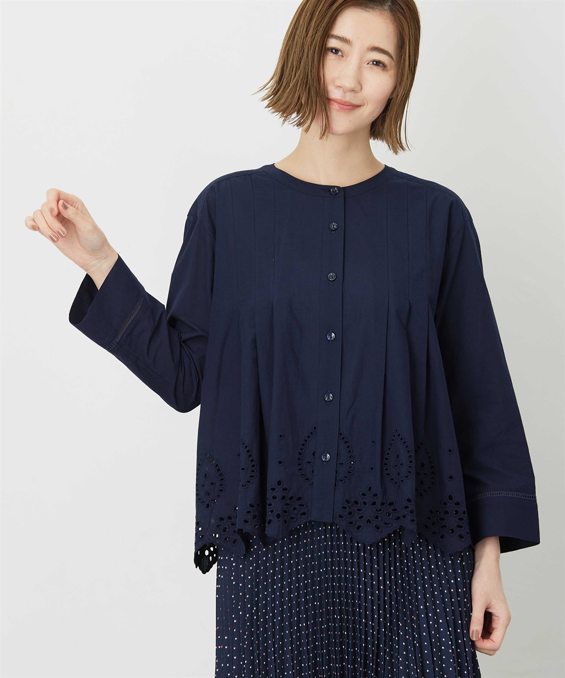 Petit Honfleur スカラップレースブラウス_variation_2