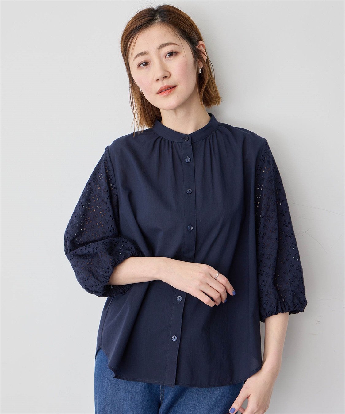 Petit Honfleur レーススリーブブラウス_variation_3