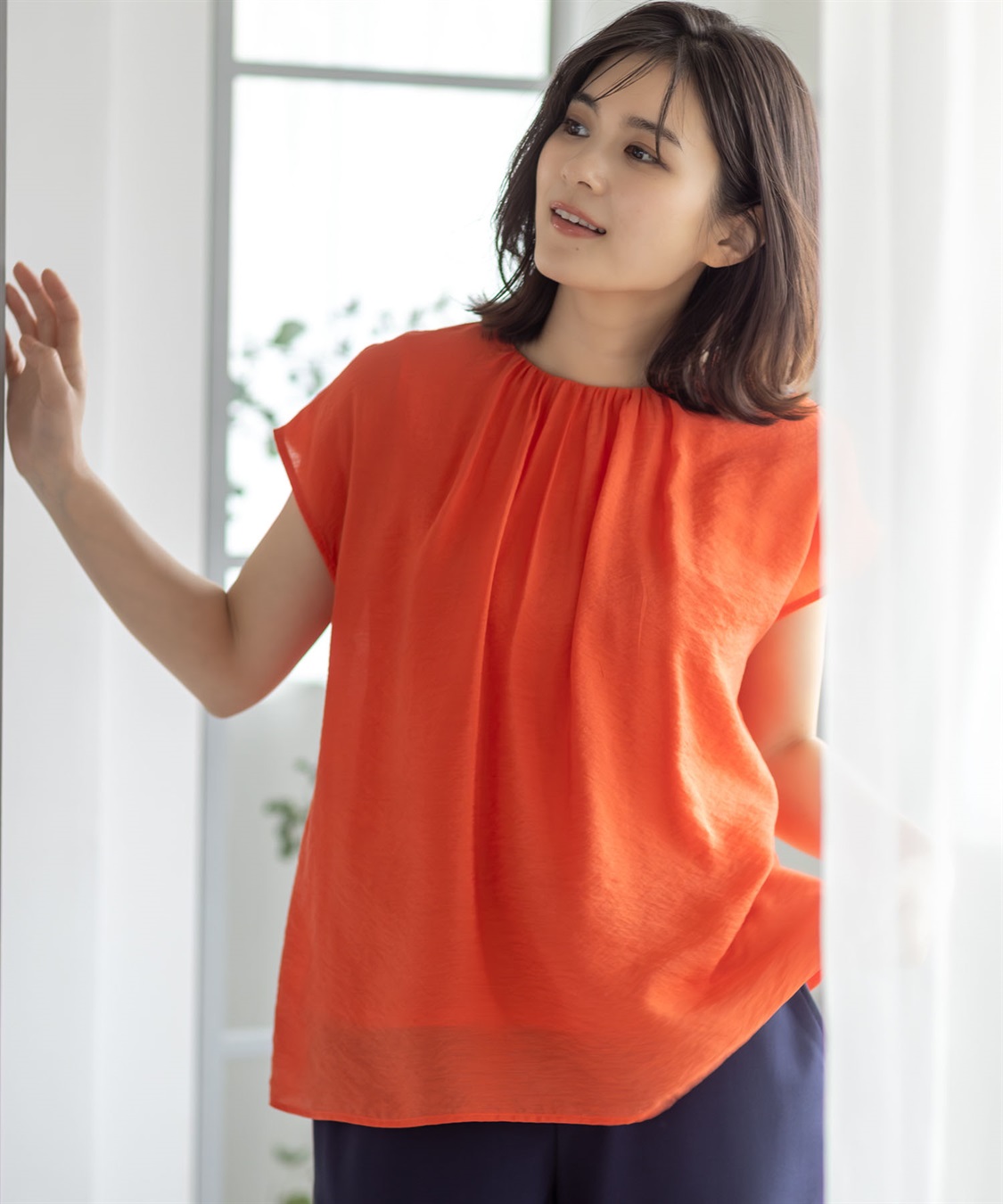 Petit Honfleur ギャザーブラウス_main