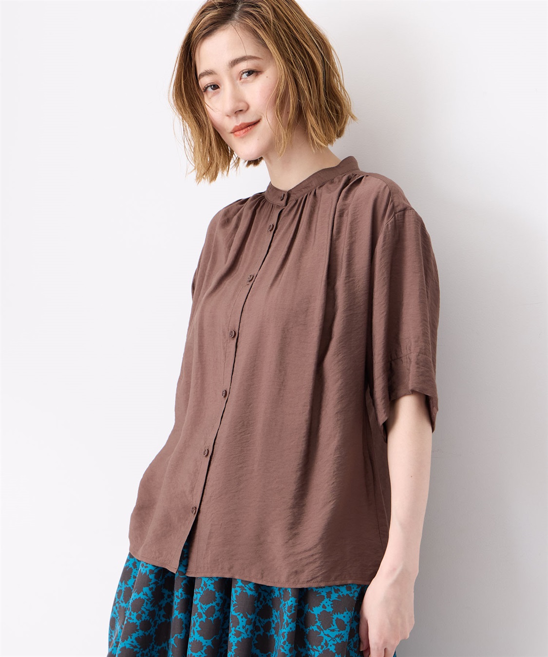 Petit Honfleur バンドカラーブラウス_variation_1