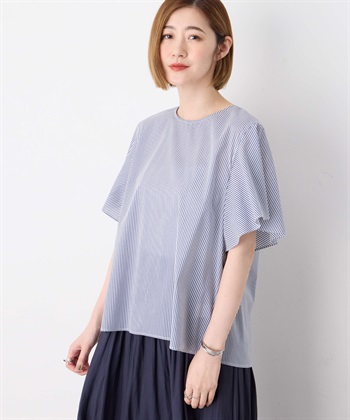 Petit Honfleur ストライプフレアスリーブブラウス_variationthumb_2