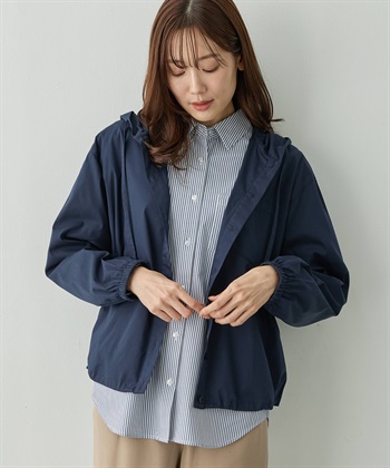 フード付きドロストシャツ(ネイビー-9号)