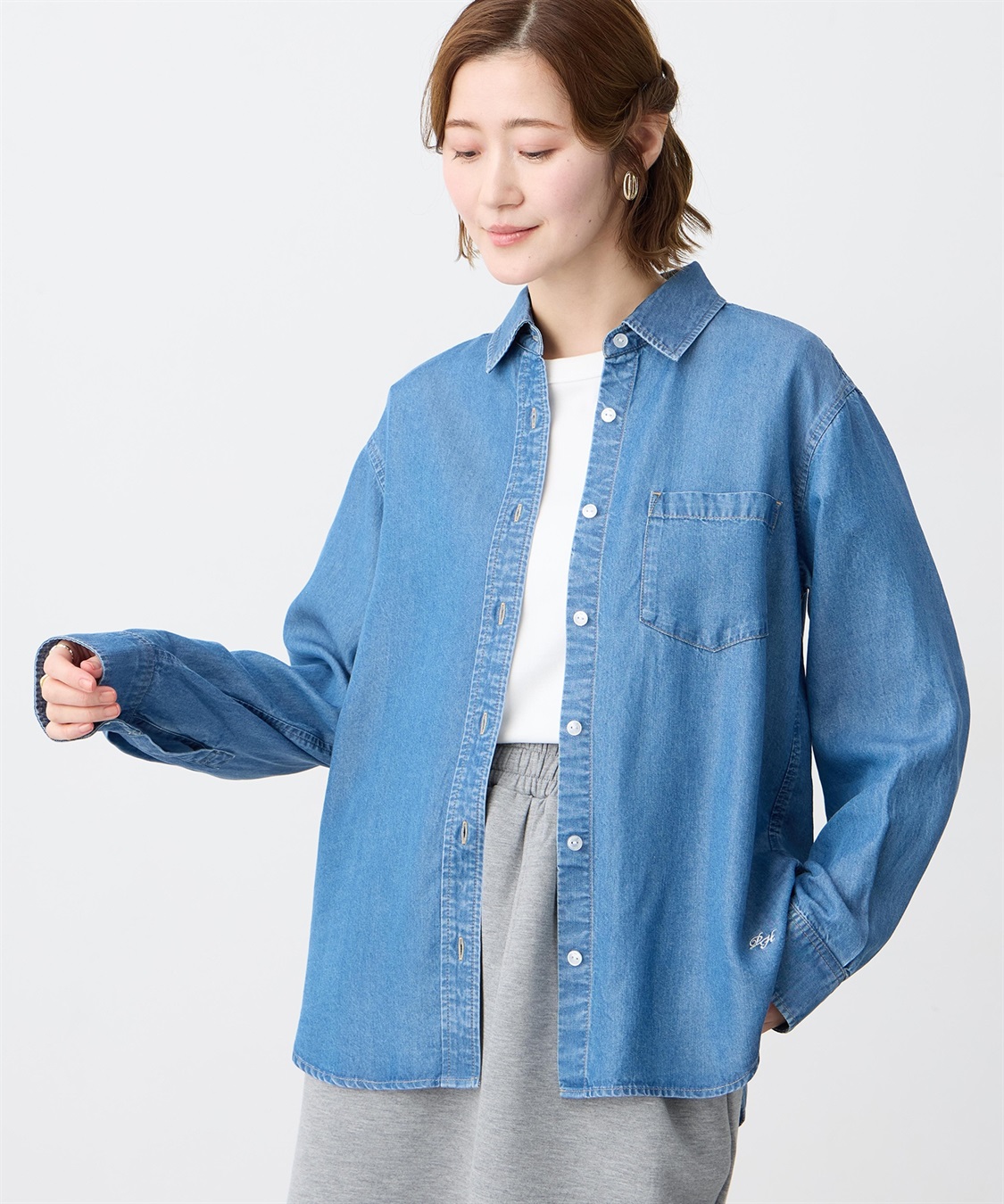 Petit Honfleur テンセルデニムシャツ_main