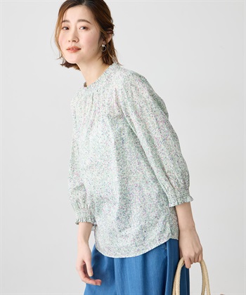 Petit Honfleur 【Liberty】リバティプリント衿フリルブラウス_variationthumb_2