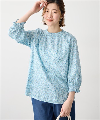 Petit Honfleur 【Liberty】リバティプリント衿フリルブラウス_variationthumb_3