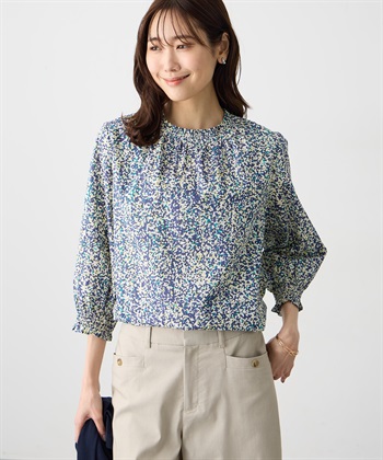 Petit Honfleur 【Liberty】リバティプリント衿フリルブラウス_variationthumb_4