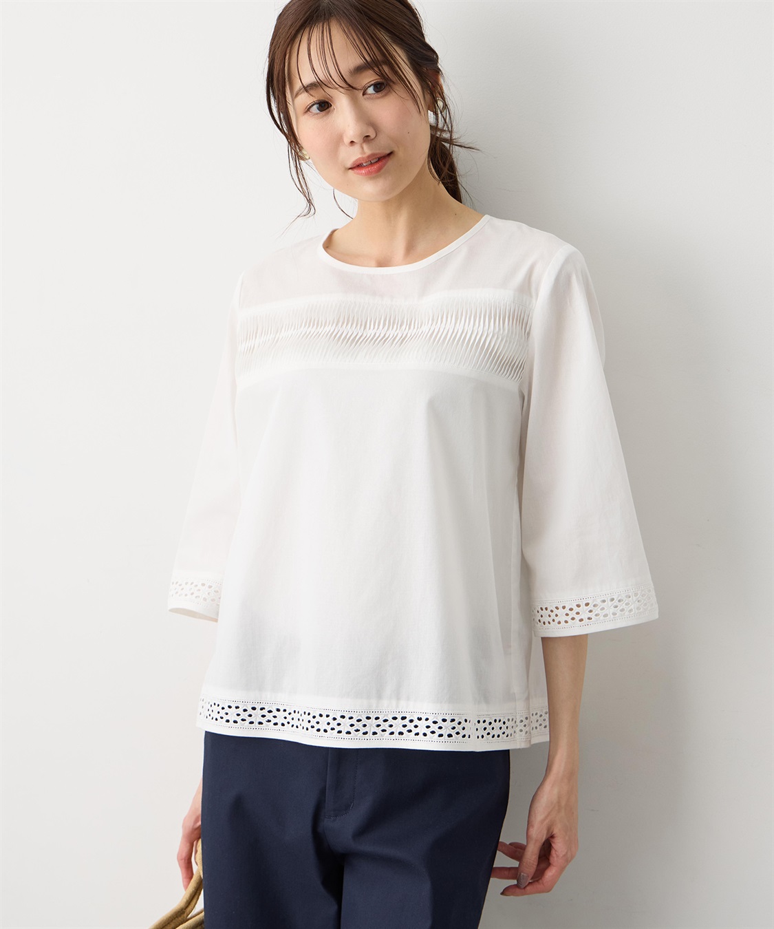 Petit Honfleur ピンタックブラウス_variation_1