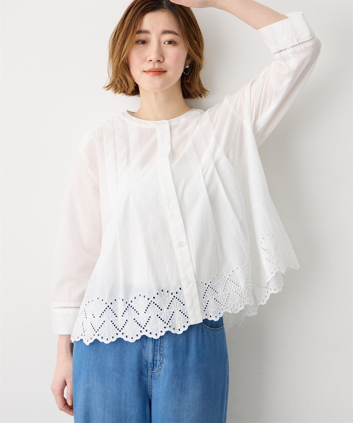 Petit Honfleur スカラップレースブラウス_variation_1