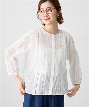 Petit Honfleur レースジャガードブラウス_variationthumb_1