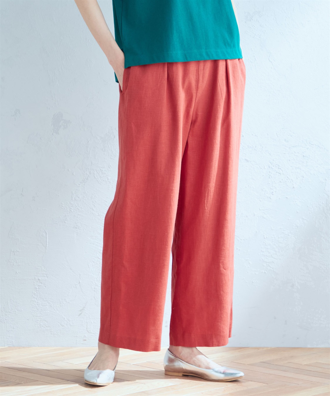 Petit Honfleur リネンブレンドセミワイドパンツ_variation_1