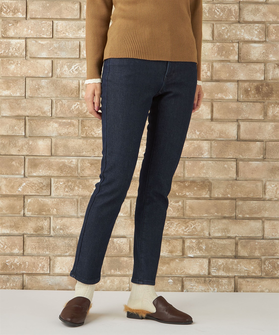 Petit Honfleur 裏フリースデニムパンツ_variation_1