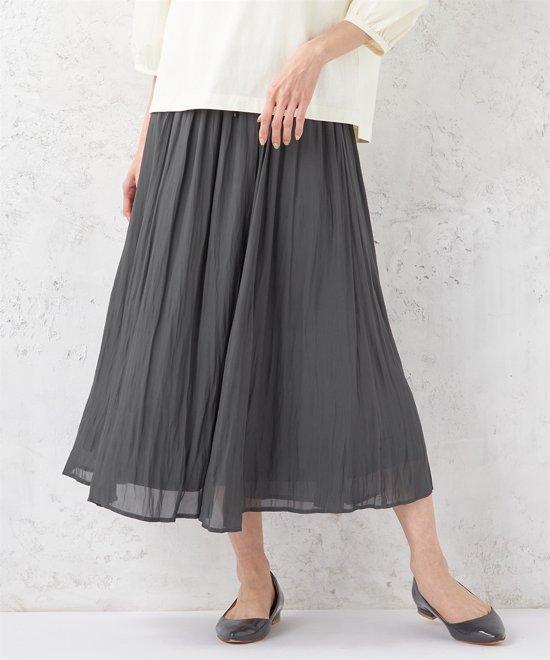 Petit Honfleur シフォンギャザースカート_variation_1