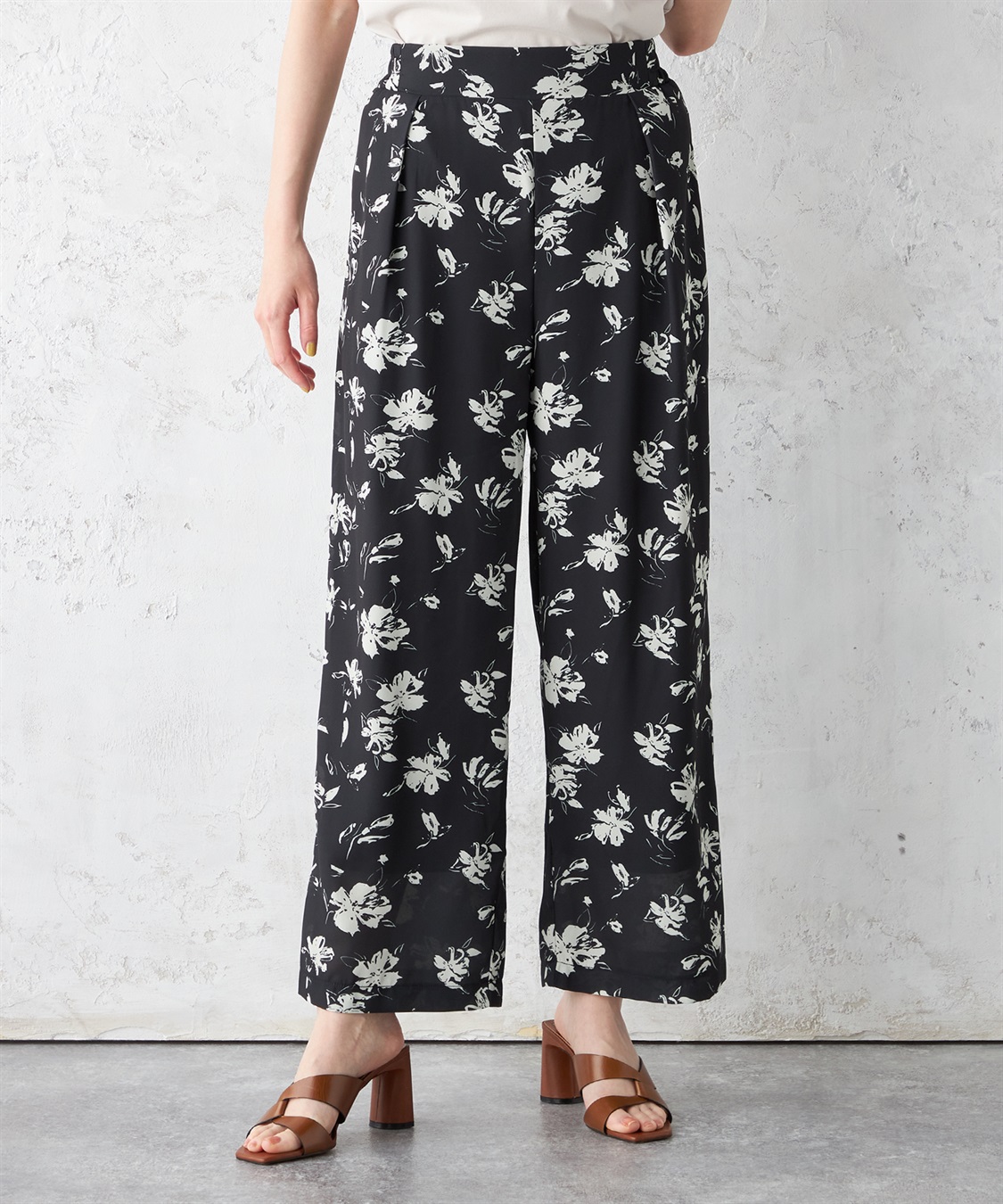 Petit Honfleur プリントワイドパンツ_variation_1