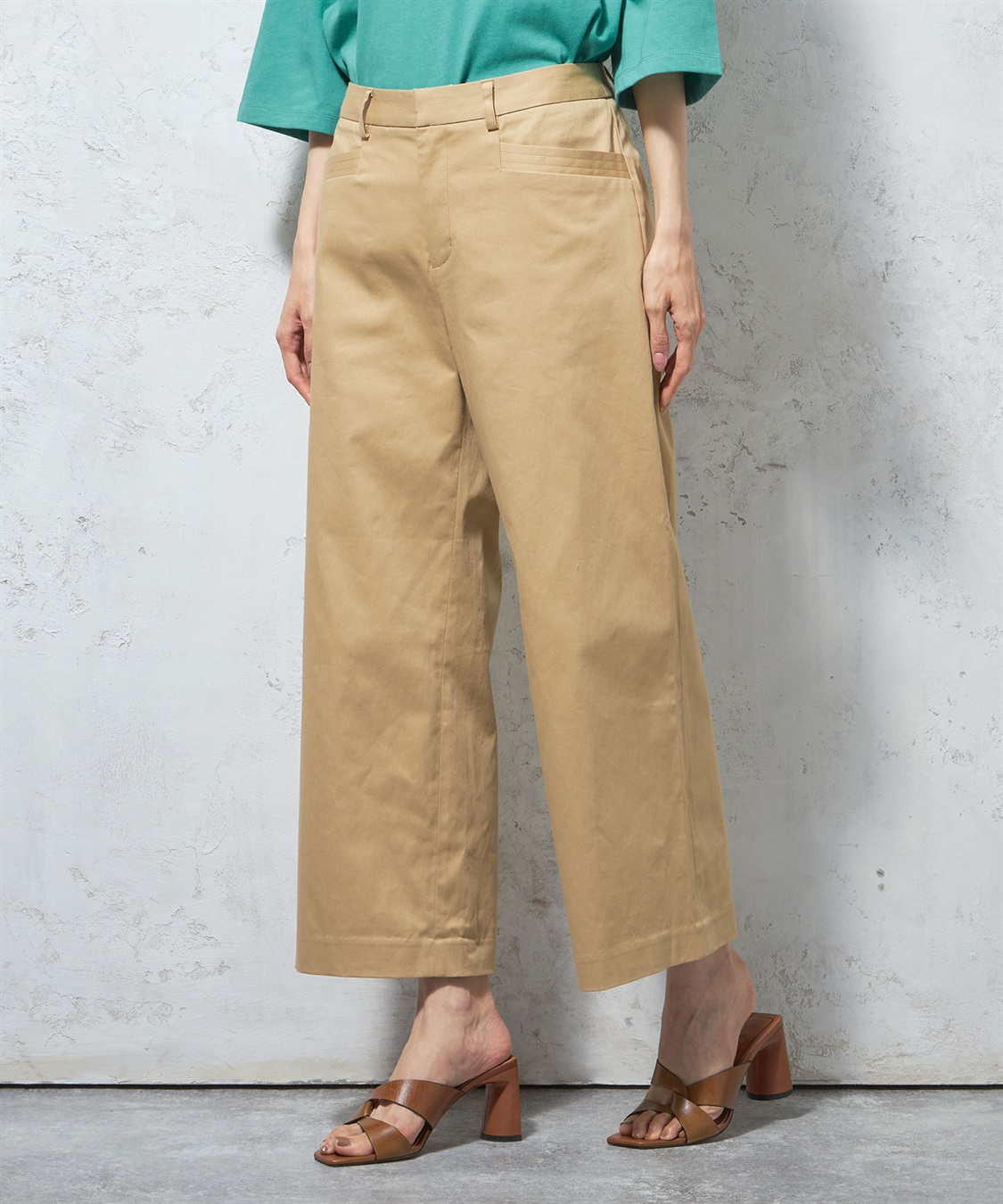 Petit Honfleur コットンサテンチノパンツ_main