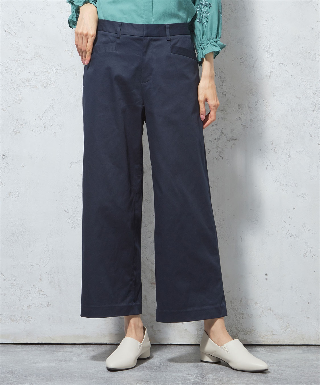 Petit Honfleur コットンサテンチノパンツ_variation_2