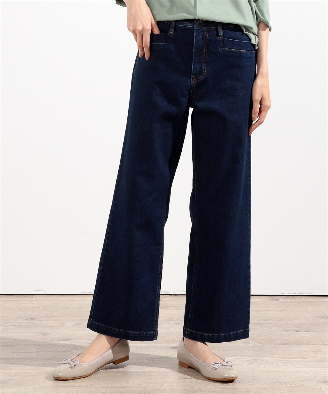 Petit Honfleur デニムワイドパンツ_variation_1