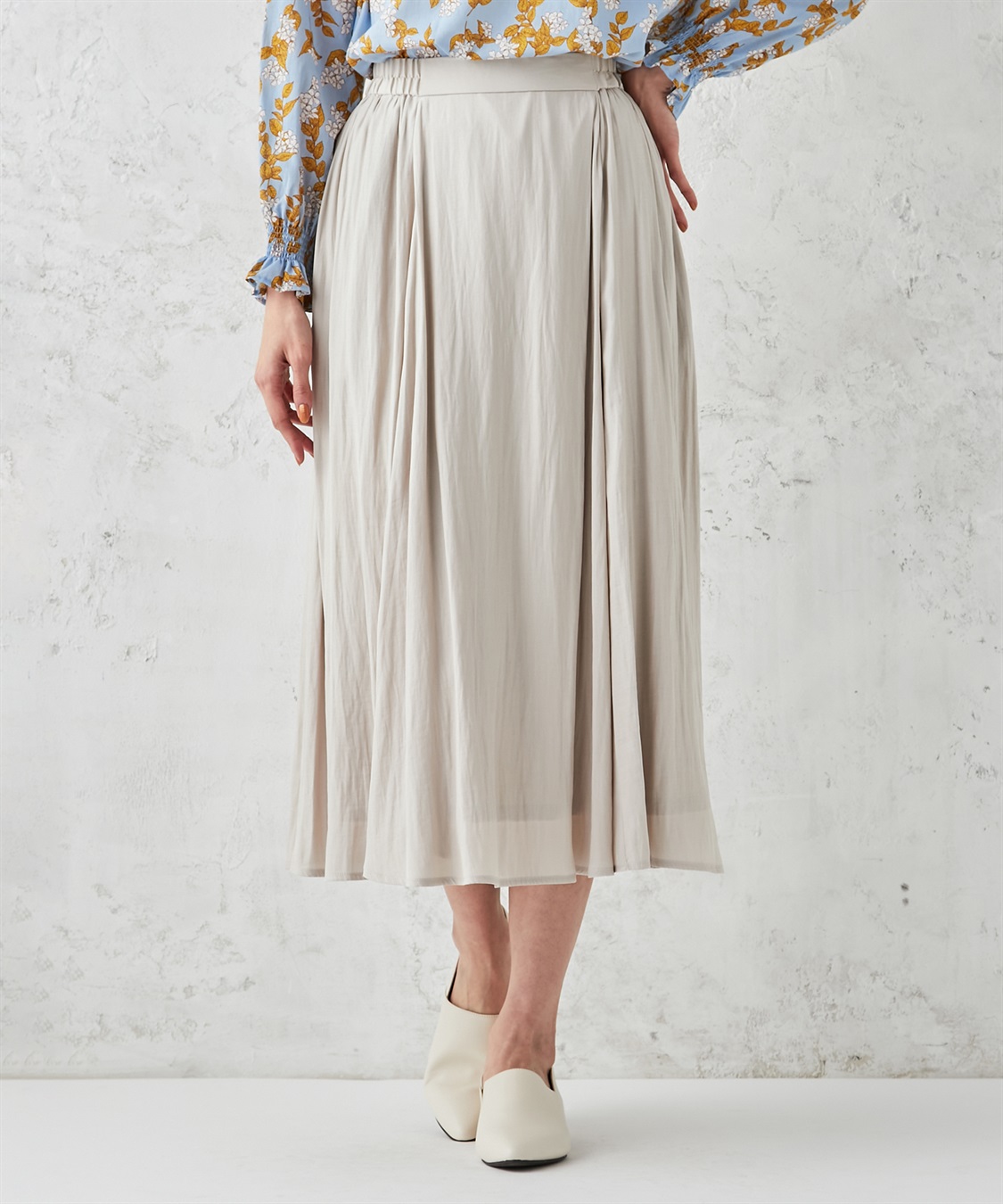 Petit Honfleur ツイルギャザースカート_variation_1