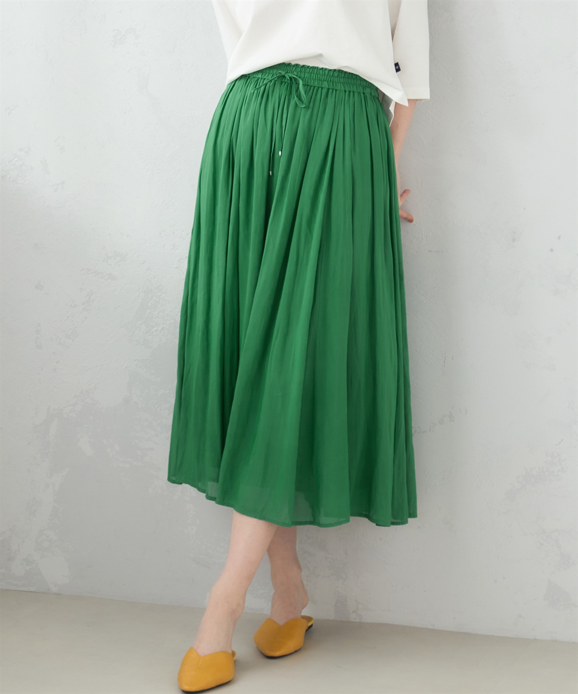 Petit Honfleur シアーギャザースカート_main