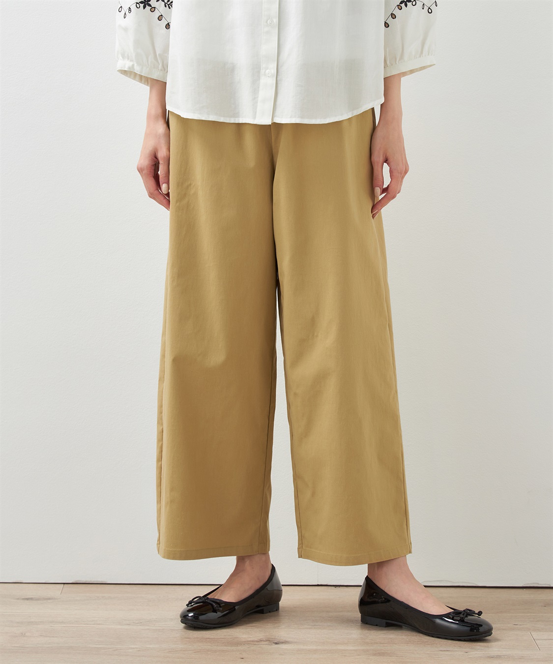 リネンブレンドワイドパンツ Petit Honfleur｜クロスプラス公式通販サイト