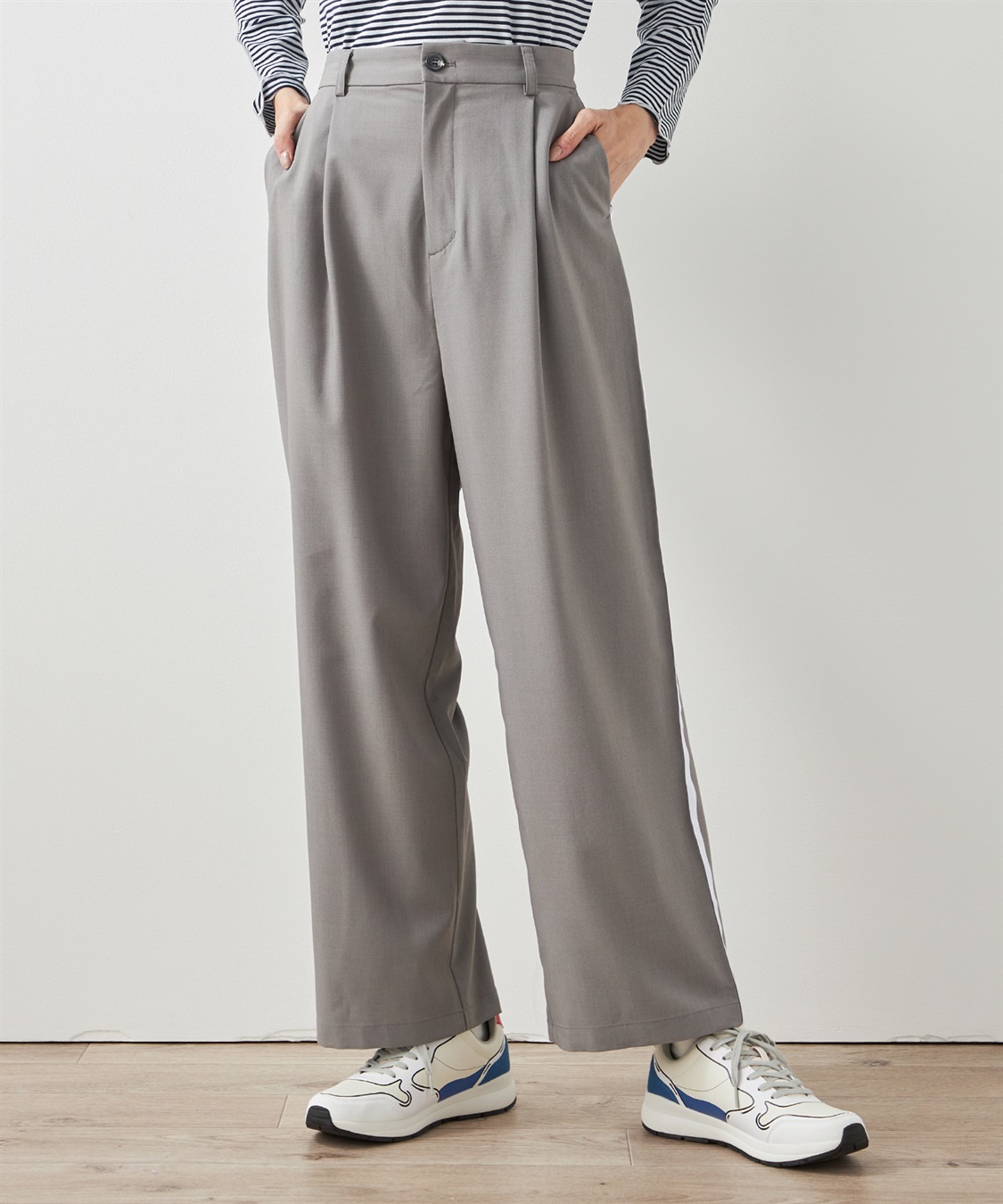 Petit Honfleur サイドラインパンツ_variation_1