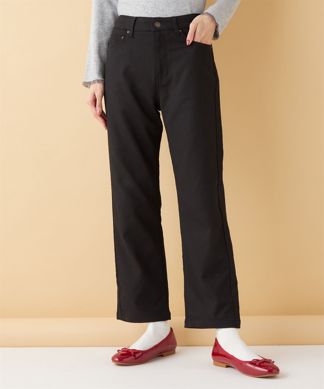 Petit Honfleur 裏起毛カラーパンツ_variation_1