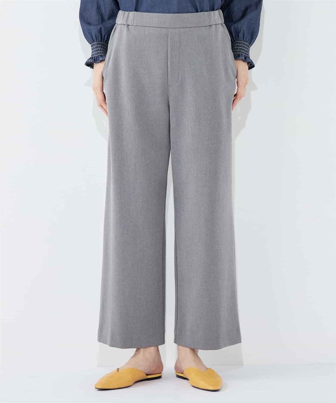 Petit Honfleur 【すご楽】ストレッチワイドパンツ_variation_1