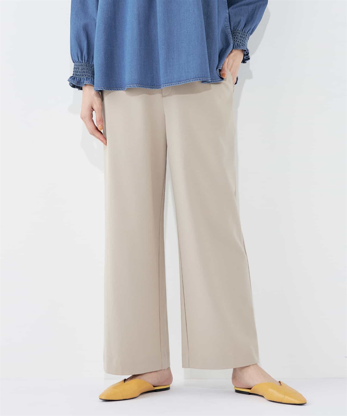 Petit Honfleur 【すご楽】ストレッチワイドパンツ_variation_3