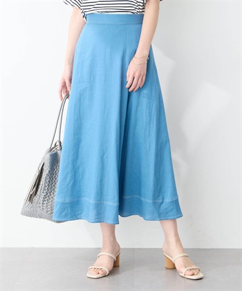 ストレッチフレアスカート(ブルー-64cm)