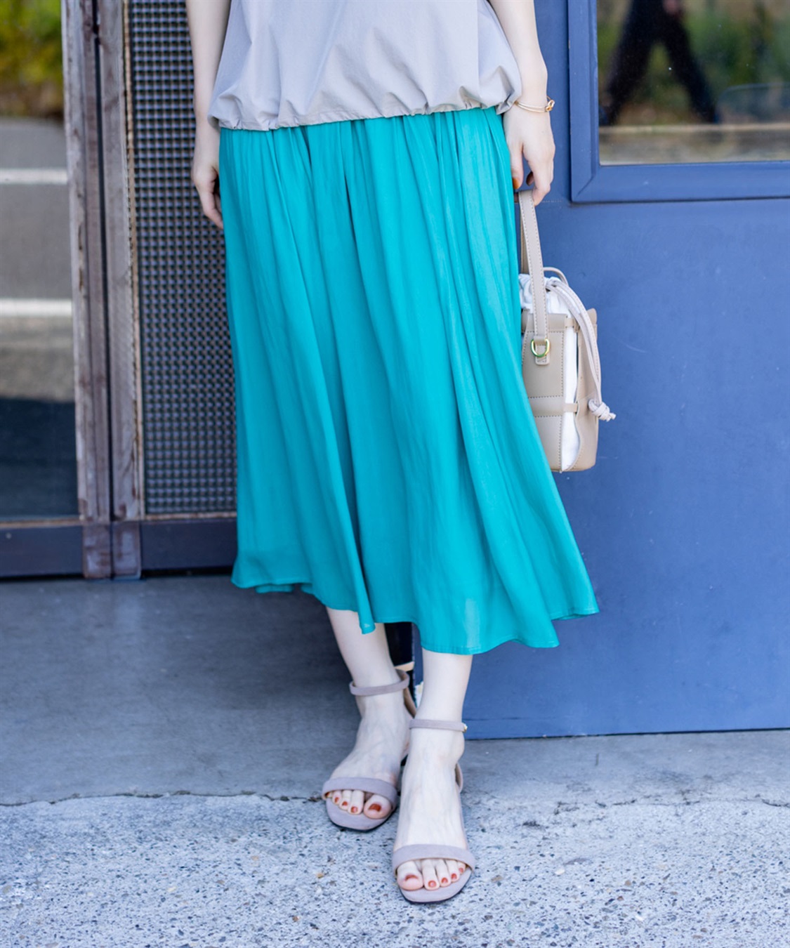 Petit Honfleur シアーギャザースカート_main