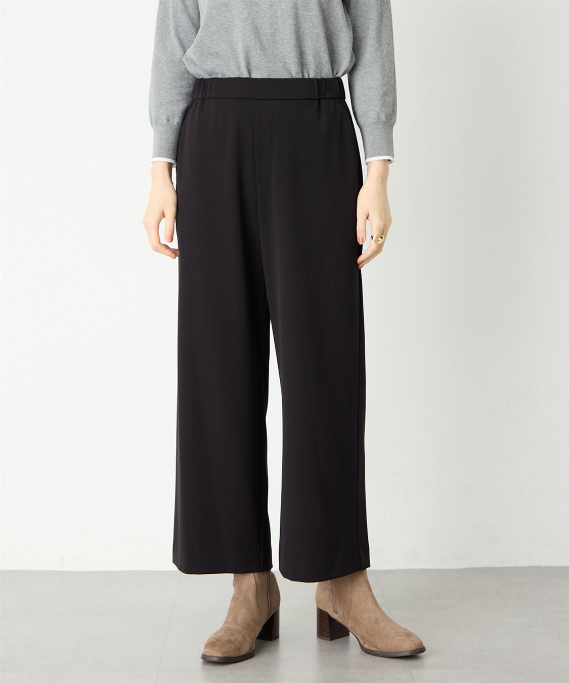 Petit Honfleur すご楽ワイドパンツ定番カラー_main