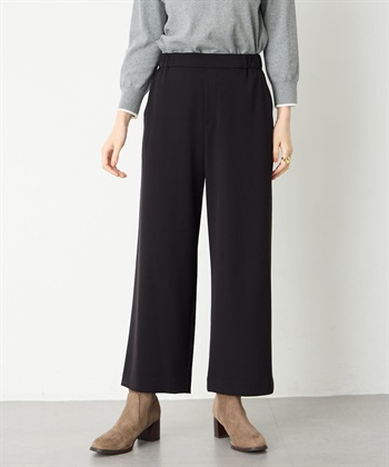 すご楽ワイドパンツ定番カラー(ブラック-M)