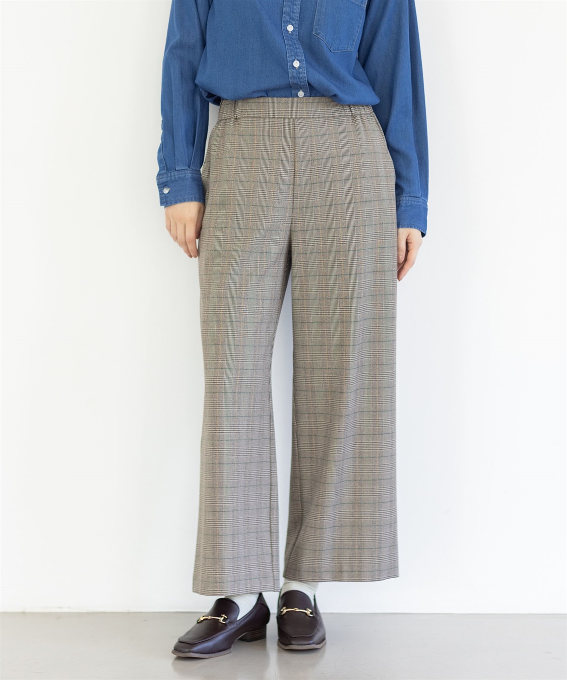 Petit Honfleur すご楽ワイドパンツ_main