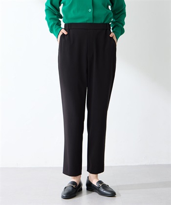 すご楽テーパードパンツ定番カラー(ブラック-M)