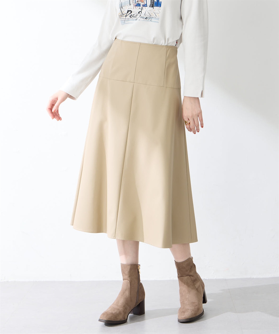 Petit Honfleur フェイクレザースカート_variation_2