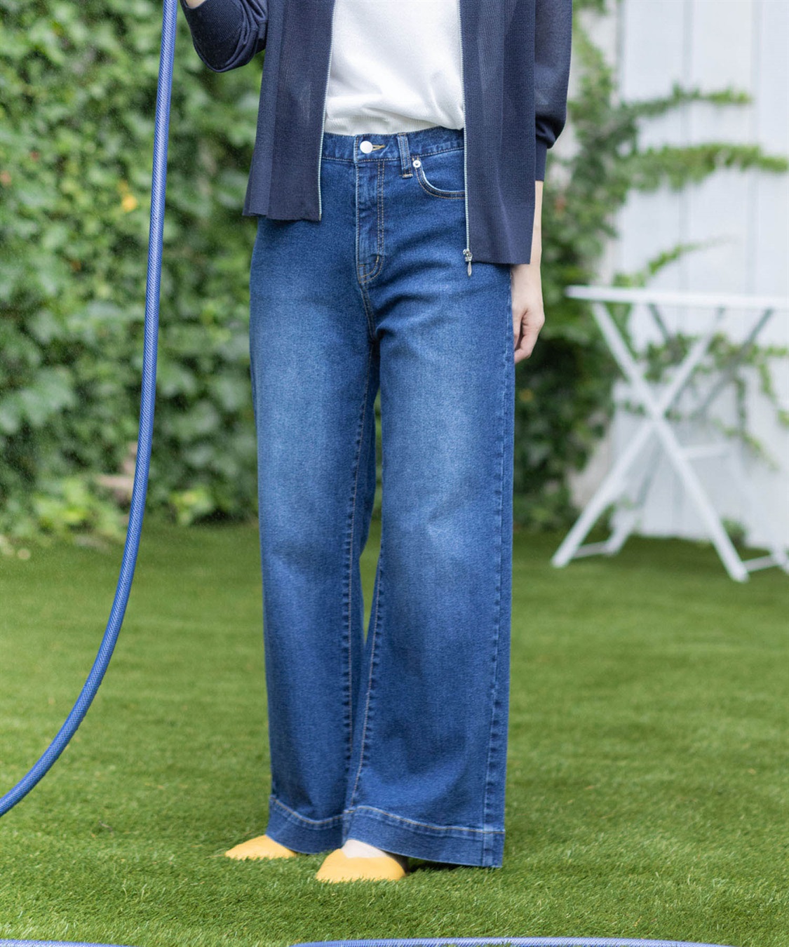 Petit Honfleur 【はっ水】ストレッチバギーデニムパンツ_main