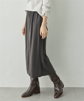 ストレートスカート(チャコールグレー-M)