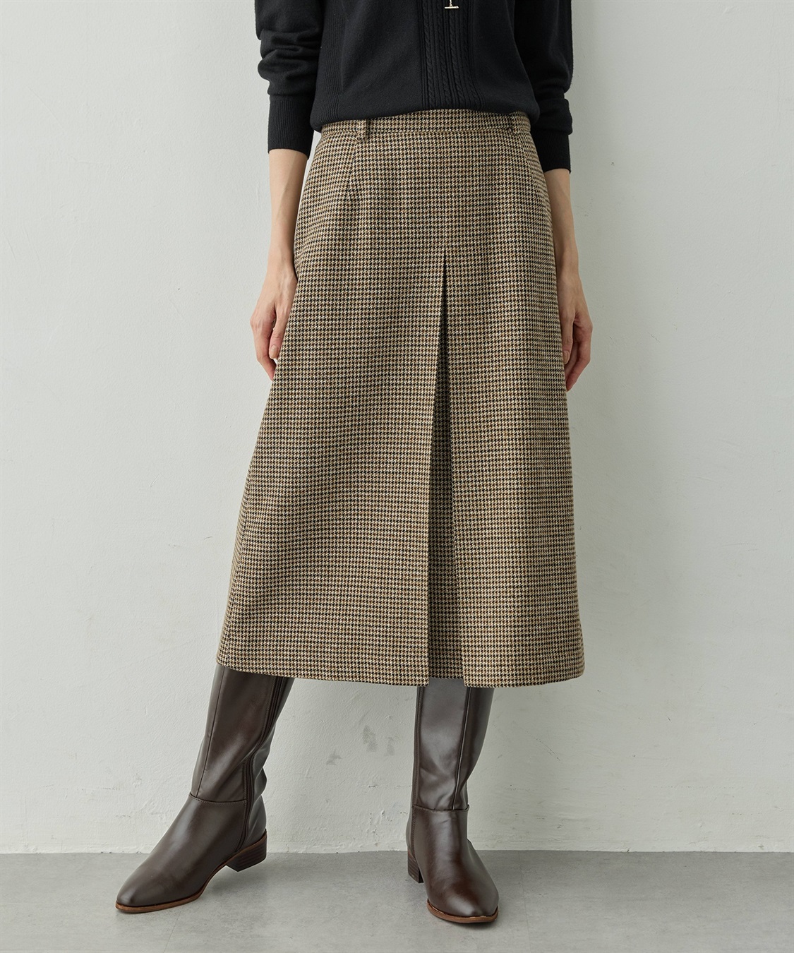 Petit Honfleur チェックスカート_main