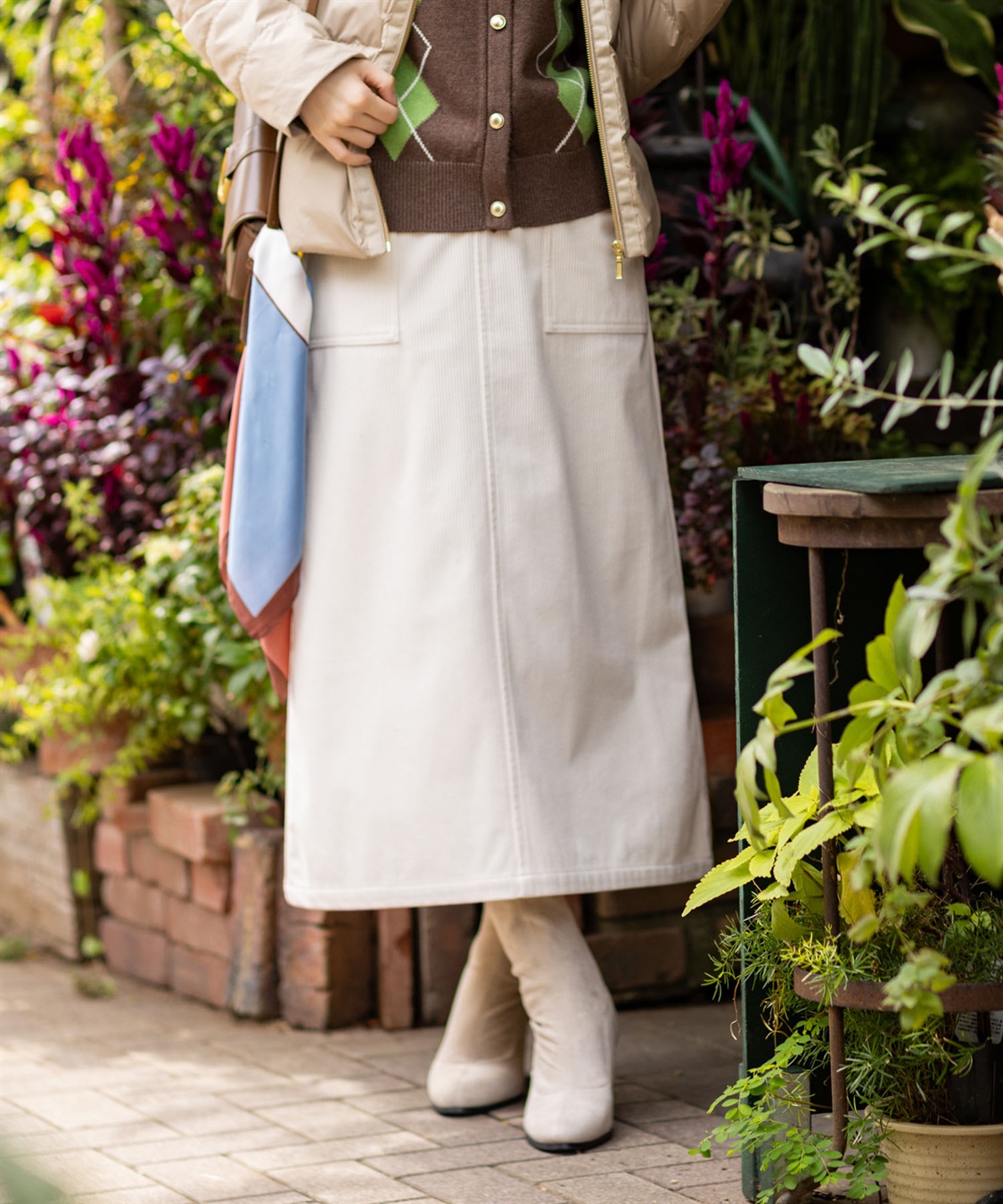 Petit Honfleur コーデュロイスカート_main