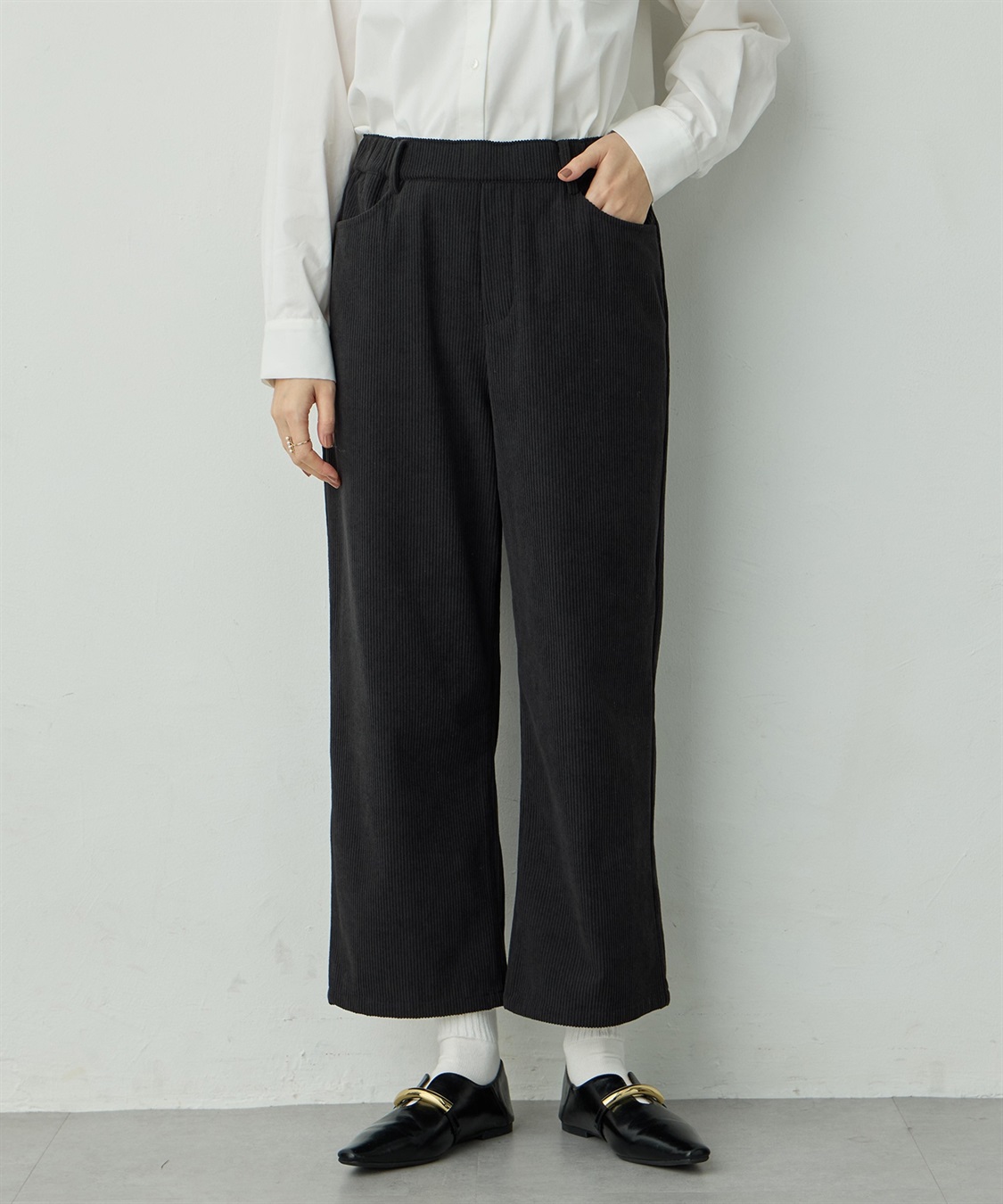 Petit Honfleur コーデュロイセミワイドパンツ_variation_2