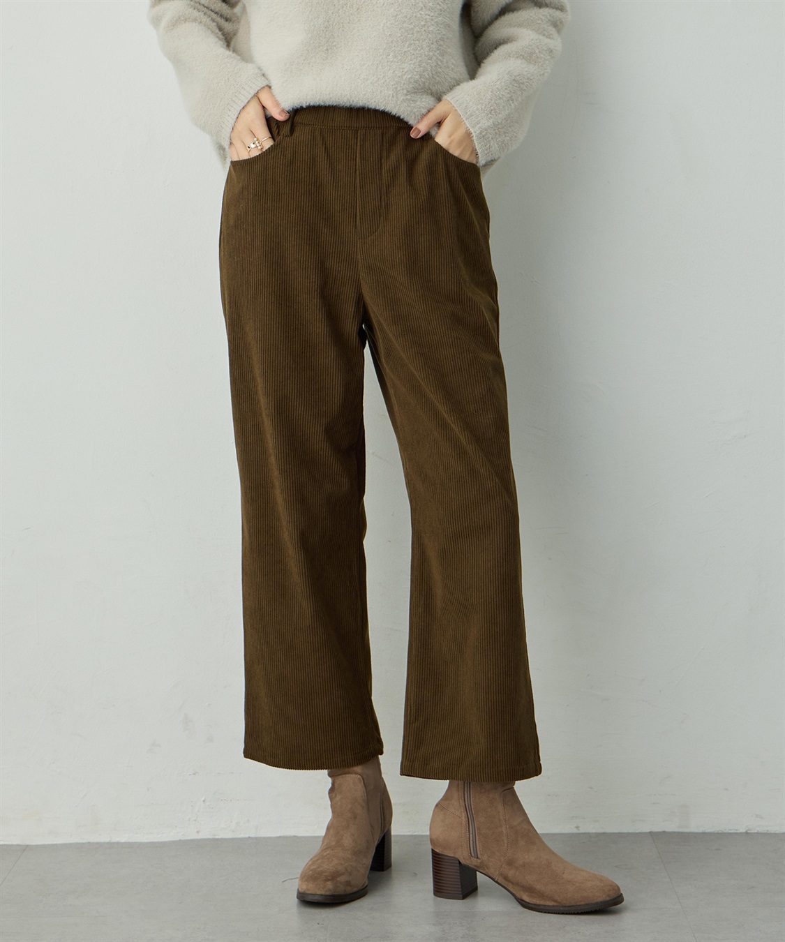 Petit Honfleur コーデュロイセミワイドパンツ_variation_3